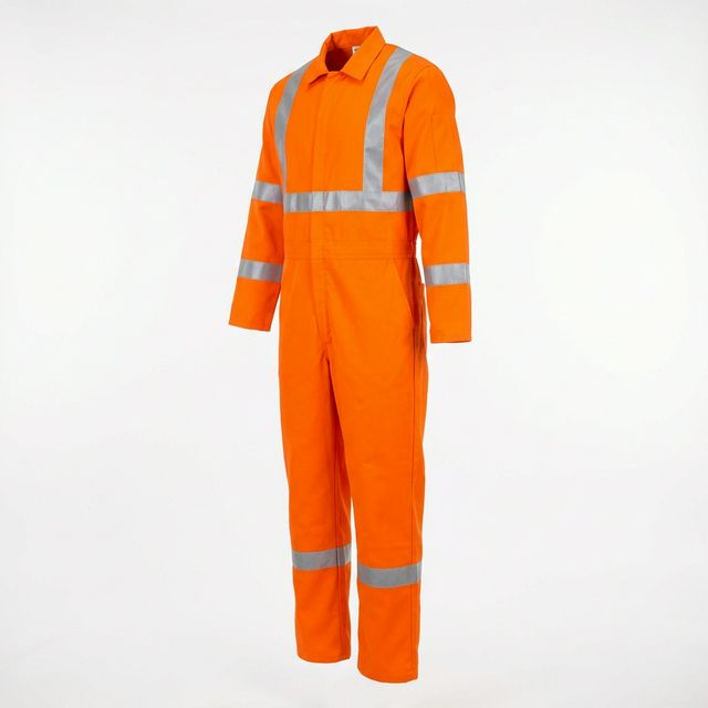 Orange Hi-Vis Reflective Coverall View 3