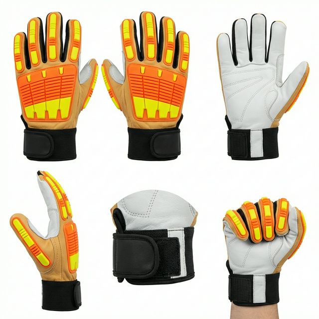 Goat Skin Impact Gloves - White View 3