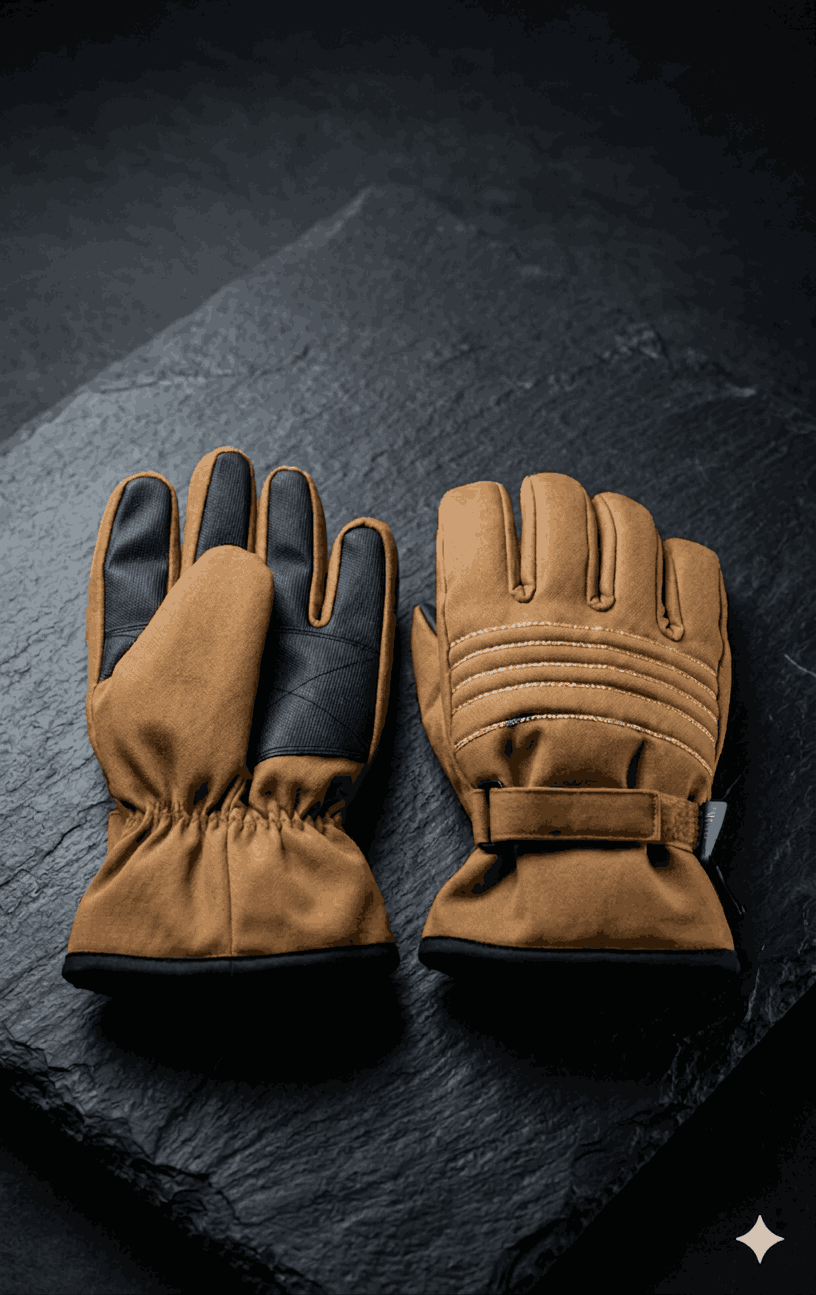 Mechanical Gloves Brown View 5