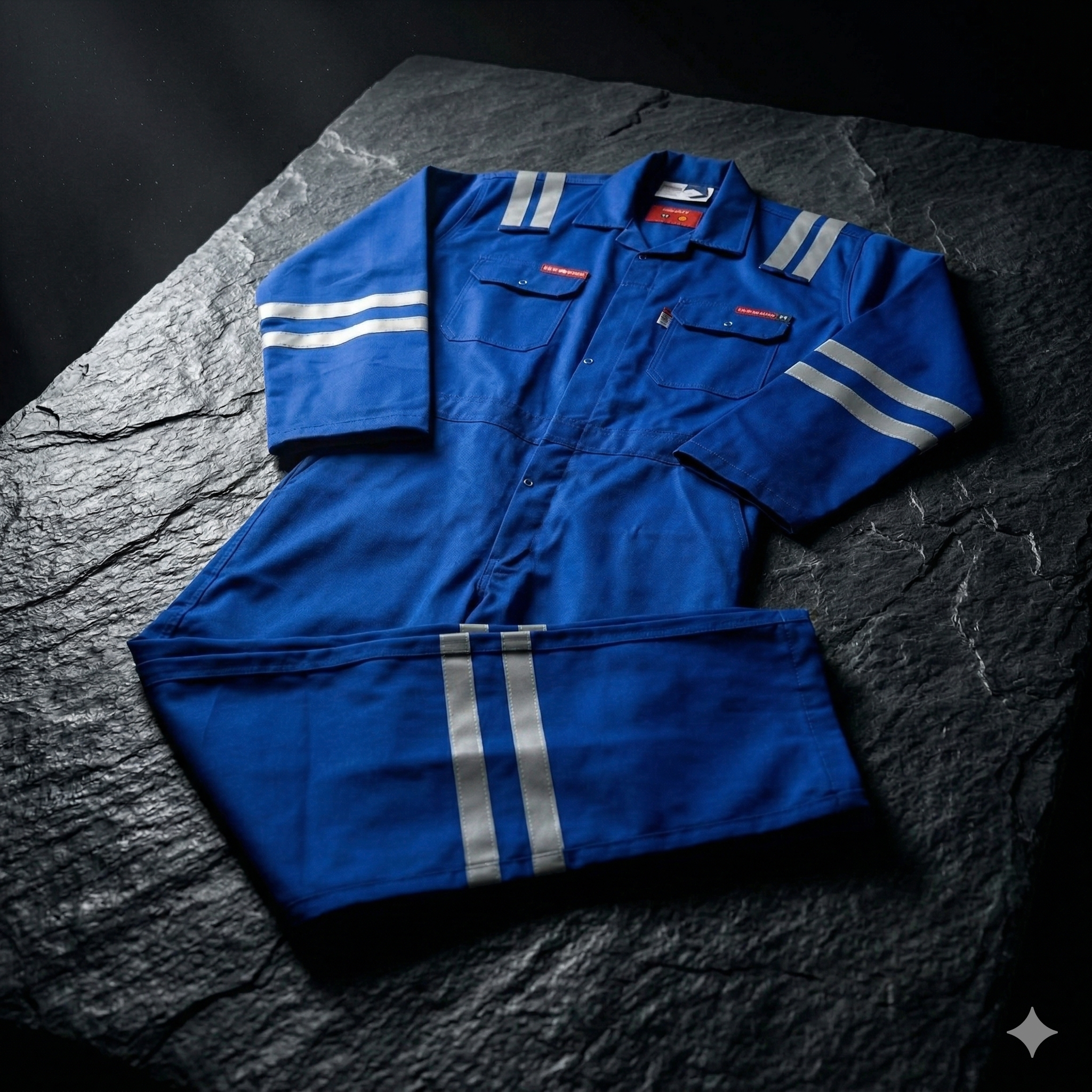 Royal Blue Reflective Coverall View 4
