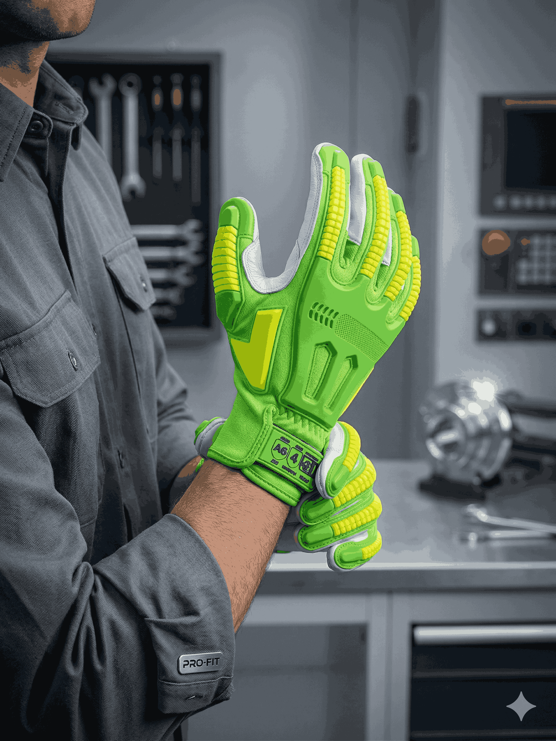 Light Green And Yellow mechanic View 3