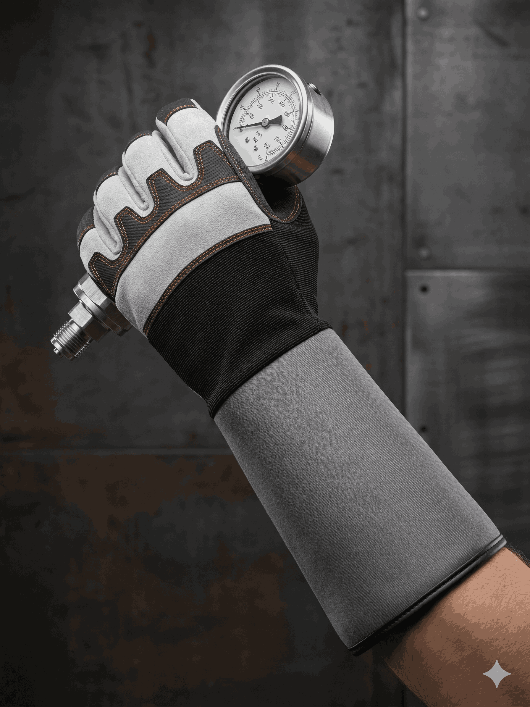 Leather Mechanical Gloves View 3